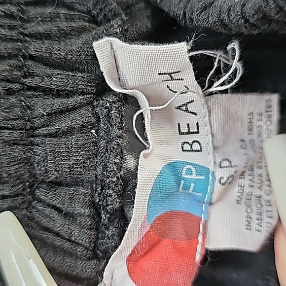 FREE PEOPLE High waist WIDE LEG Black pants - Picture 3 of 4